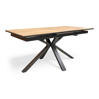 'Earth' Solid Oak 160cm Pop-Up Extending Dining Table