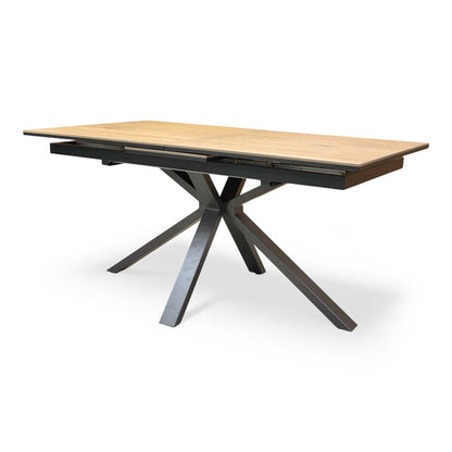 'Earth' Solid Oak 160cm Pop-Up Extending Dining Table
