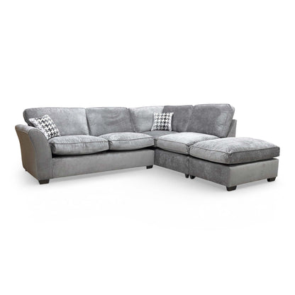 ‘Rosie' Kingston Grey Fabric Right Hand Facing Open End Chaise Corner Sofa Thornbrook (a Joseph James brand)
