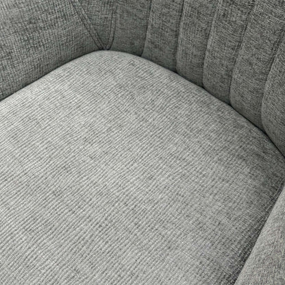 'Crete' Dark Grey Set of 4 Swivel Dining Chairs