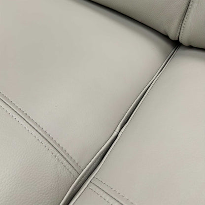 'Winner' Oslo Cat-40/27 Light Grey Leather 3 Seater Sofa – view 6