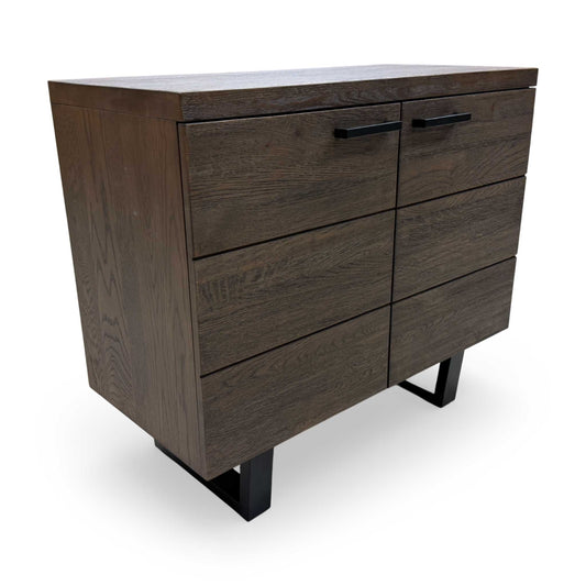 ‘Mars’ Dark Oak Solid Oak Small 2 Door Sideboard