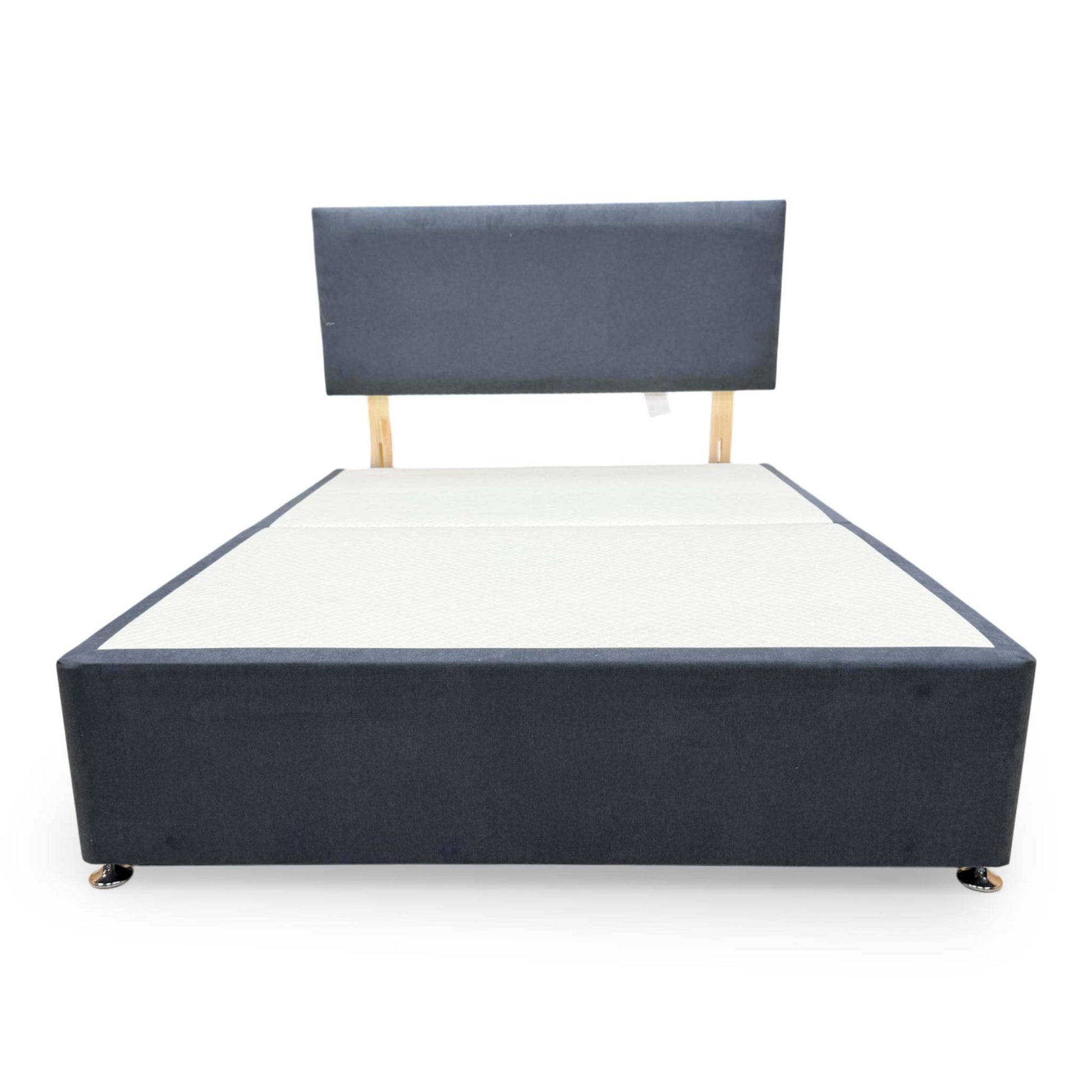'Roma' Venice Carbon Fabric Headboard + 2 Draw Divan Base - Double Highgrove