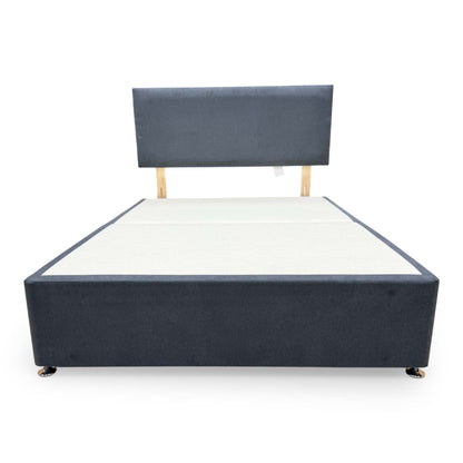 'Roma' Venice Carbon Fabric Headboard + 2 Draw Divan Base - Double Highgrove