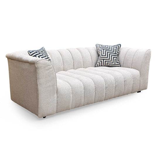 Michelle Keegan Home 'Mikah' Natural Fabric 3 Seater Sofa Very.com
