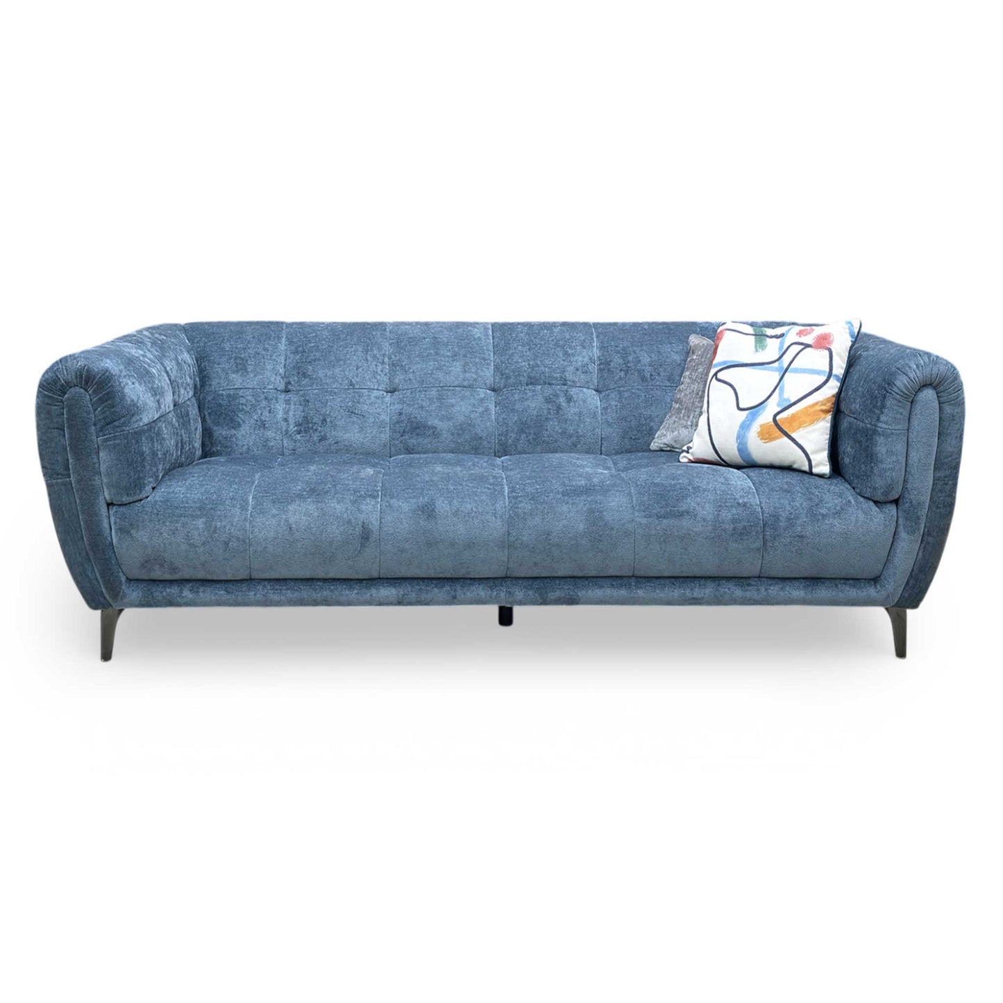'Sienna' Hudson Ocean Blue Fabric 3 + 2 Seater Sofa Set