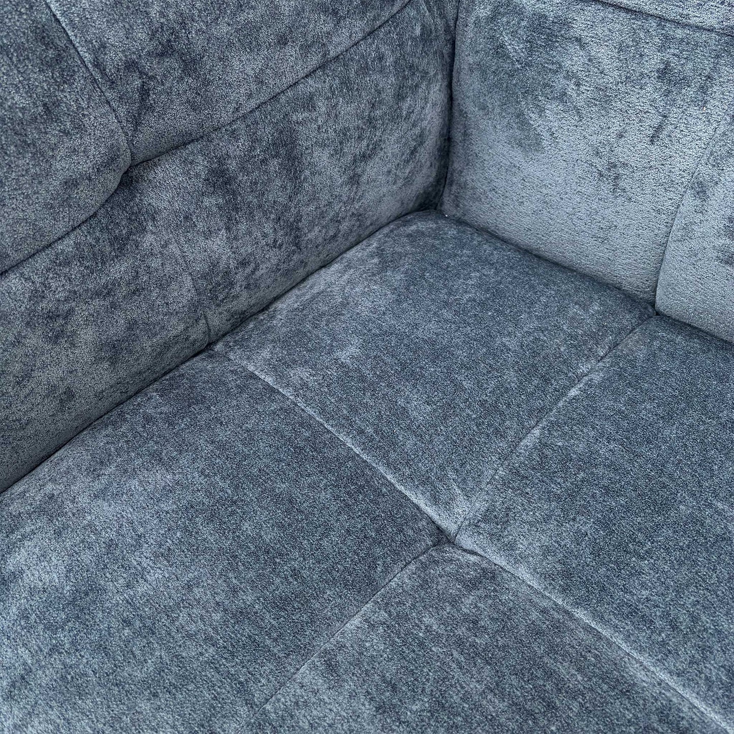 'Sienna' Hudson Ocean Blue Fabric 3 Seater Sofa