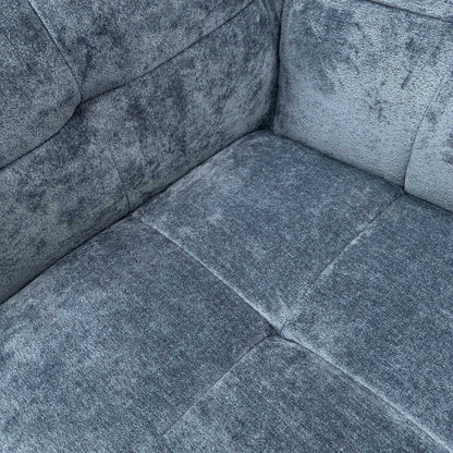 'Sienna' Hudson Ocean Blue Fabric 3 + 2 Seater Sofa Set