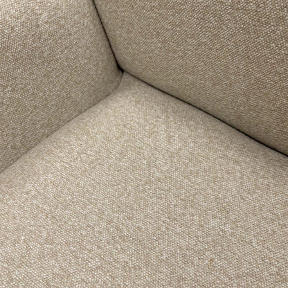 'Mirage' Neutral Fabric Swivel Dining Arm Chairs - Set of 4 Furniture Village