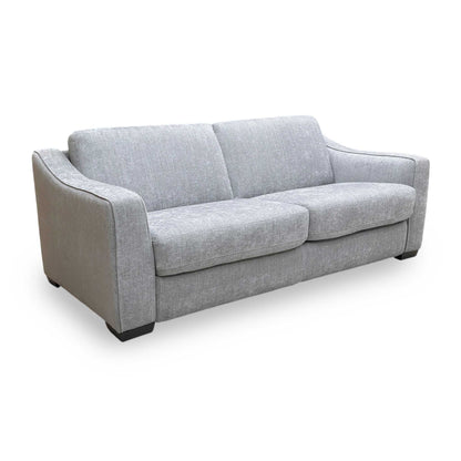 'Optimus' Fab-Meo-R27 Pewter Grey Fabric Space Saving Sofa Bed with Memory Foam Mattress