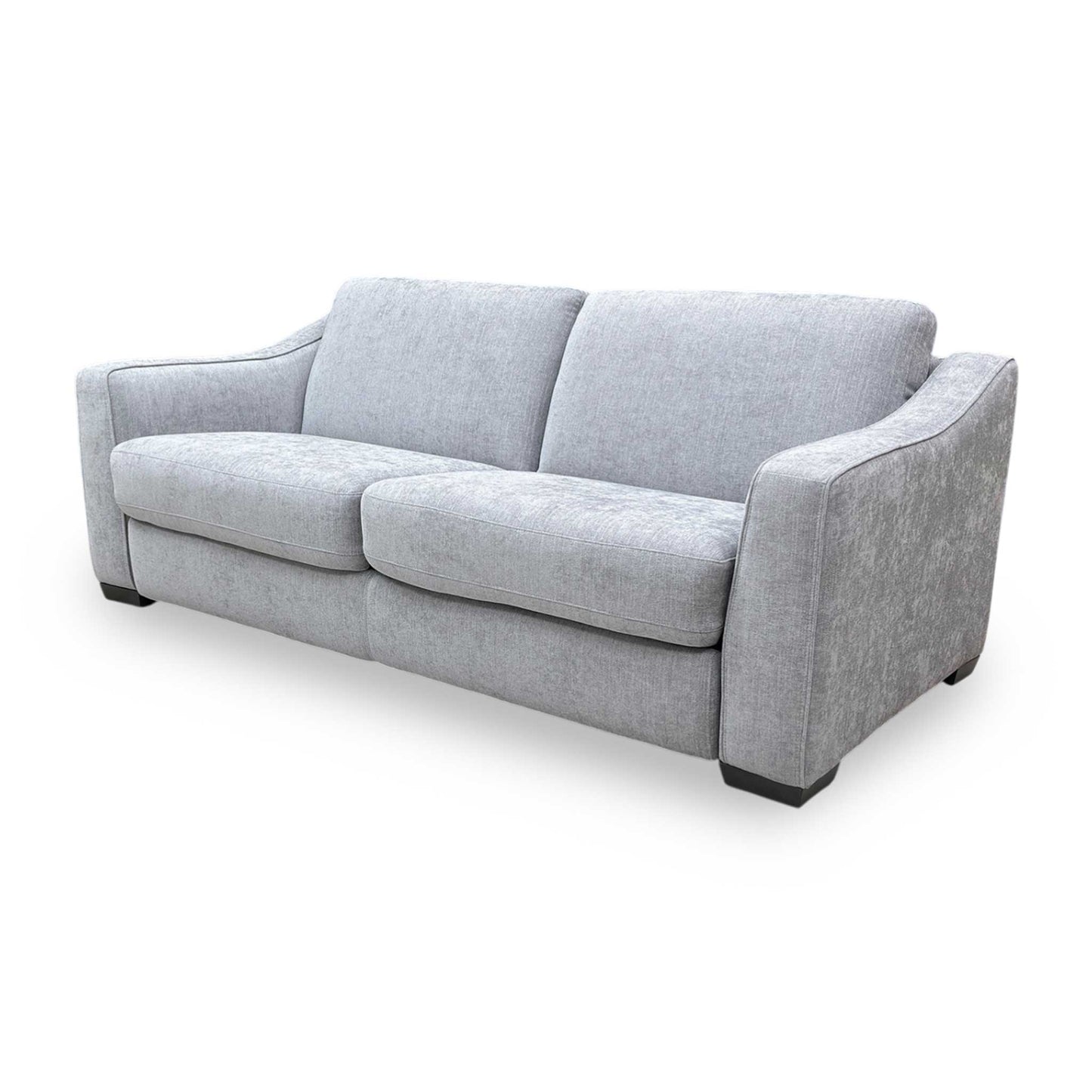 'Optimus' Fab-Meo-R27 Pewter Grey Fabric Space Saving Sofa Bed with Memory Foam Mattress