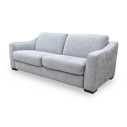 'Optimus' Fab-Meo-R27 Pewter Grey Fabric Space Saving Sofa Bed with Memory Foam Mattress