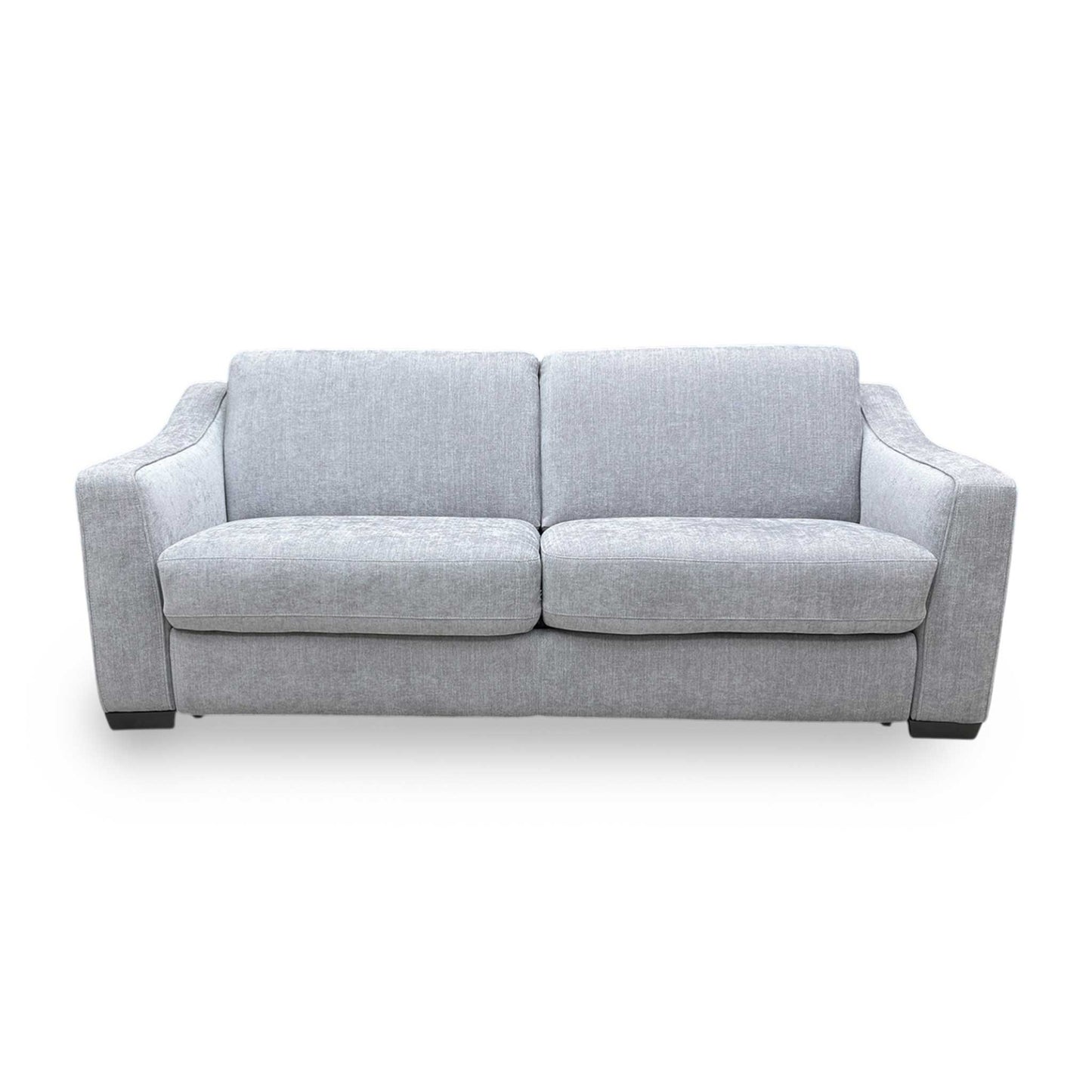 'Optimus' Fab-Meo-R27 Pewter Grey Fabric Space Saving Sofa Bed with Memory Foam Mattress