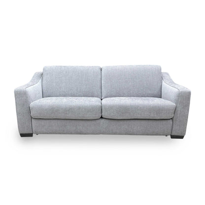 'Optimus' Fab-Meo-R27 Pewter Grey Fabric Space Saving Sofa Bed with Memory Foam Mattress