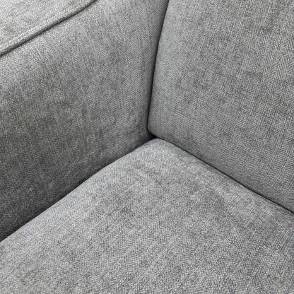 'Optimus' Fab-Meo-R27 Pewter Grey Fabric Space Saving Sofa Bed with Memory Foam Mattress