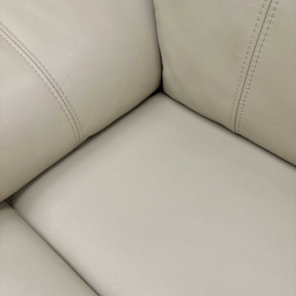 'Panache' Oyster Cat-40/08 Leather 3 Seater Power Recliner Sofa