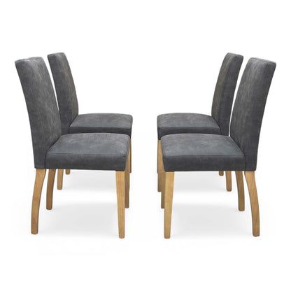 'Augusta' Draw Leaf Extending Dining Table and 4 Cowboy Upholstered Dining Chairs