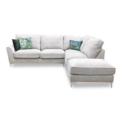 'Legend' Kingston Silver Fabric Right Hand Facing Classic Back Corner Sofa