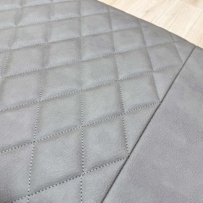 'Venus' Grey Faux Leather Low Dining Bench