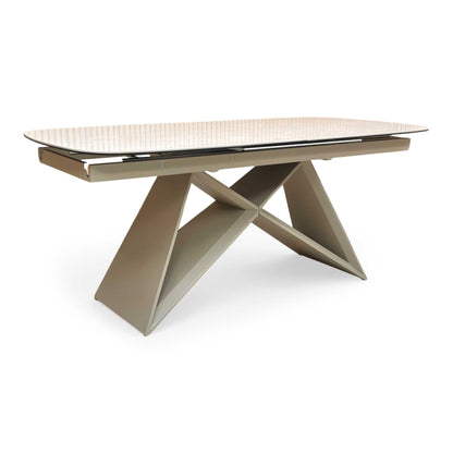 ‘Mirage’ Ceramic Top 180cm Large Pop Up Extending Dining Table – view 5
