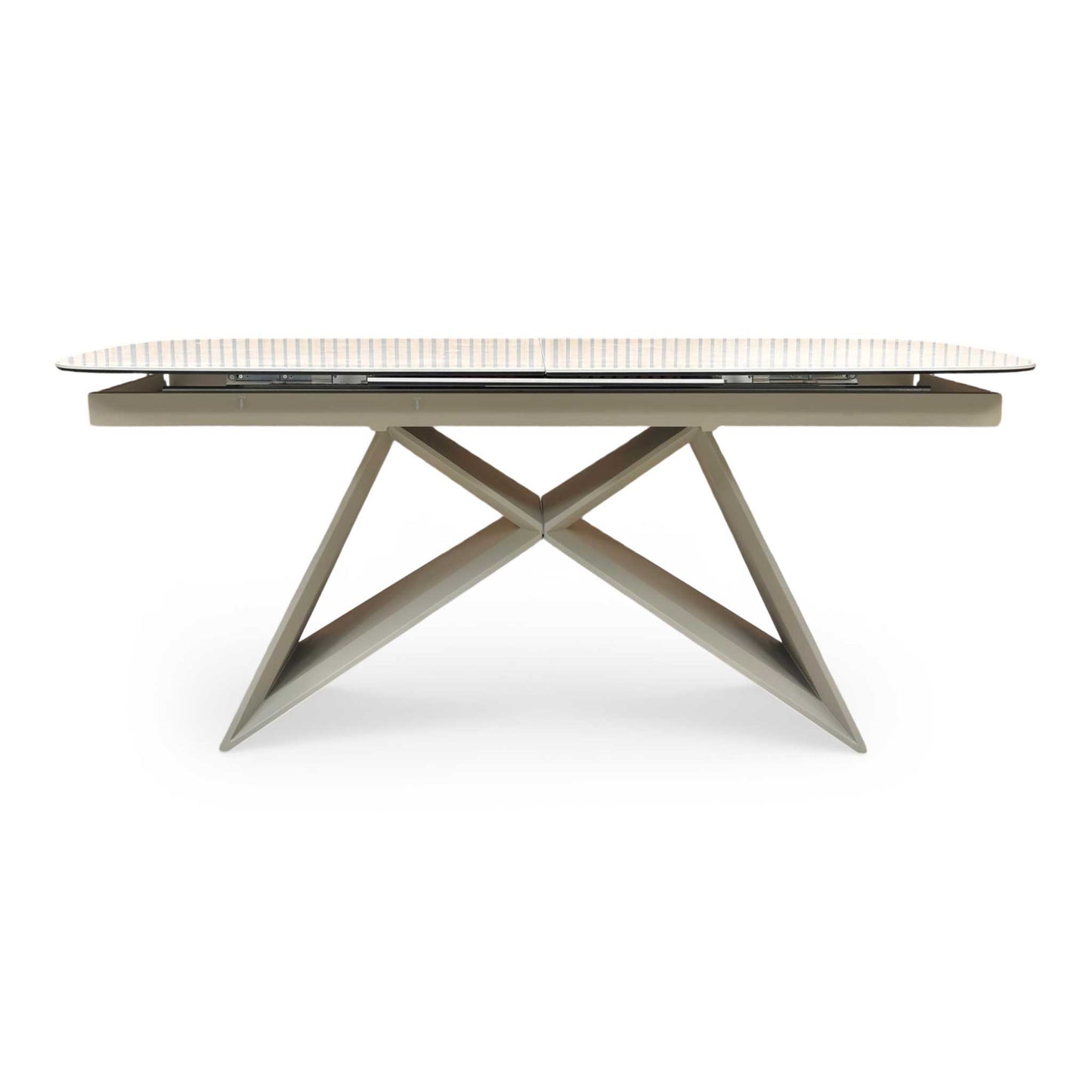 ‘Mirage’ Ceramic Top 180cm Large Pop Up Extending Dining Table – view 7