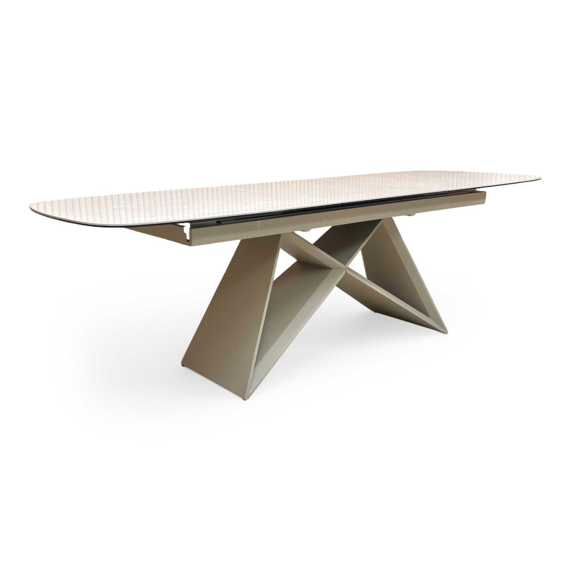 ‘Mirage’ Ceramic Top 180cm Large Pop Up Extending Dining Table