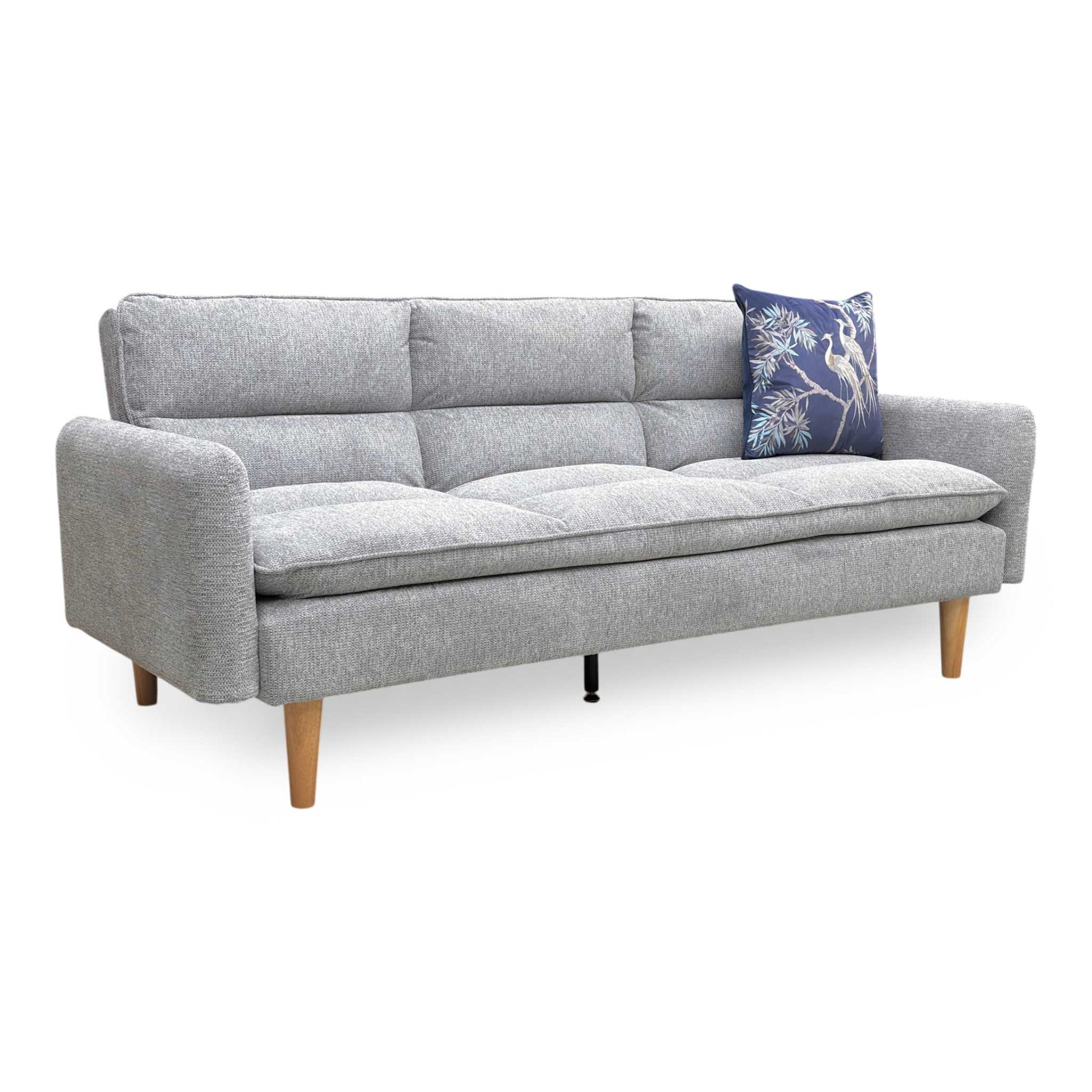 'Cosy' Rest Chenille Effect Light Grey Sofa Bed Direct From Manufacturer