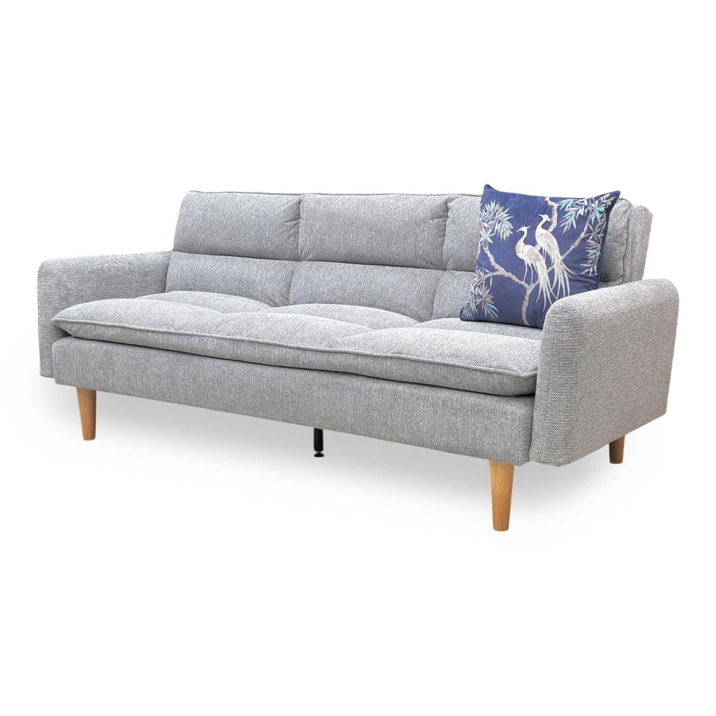 'Cosy' Rest Chenille Effect Light Grey Sofa Bed Direct From Manufacturer