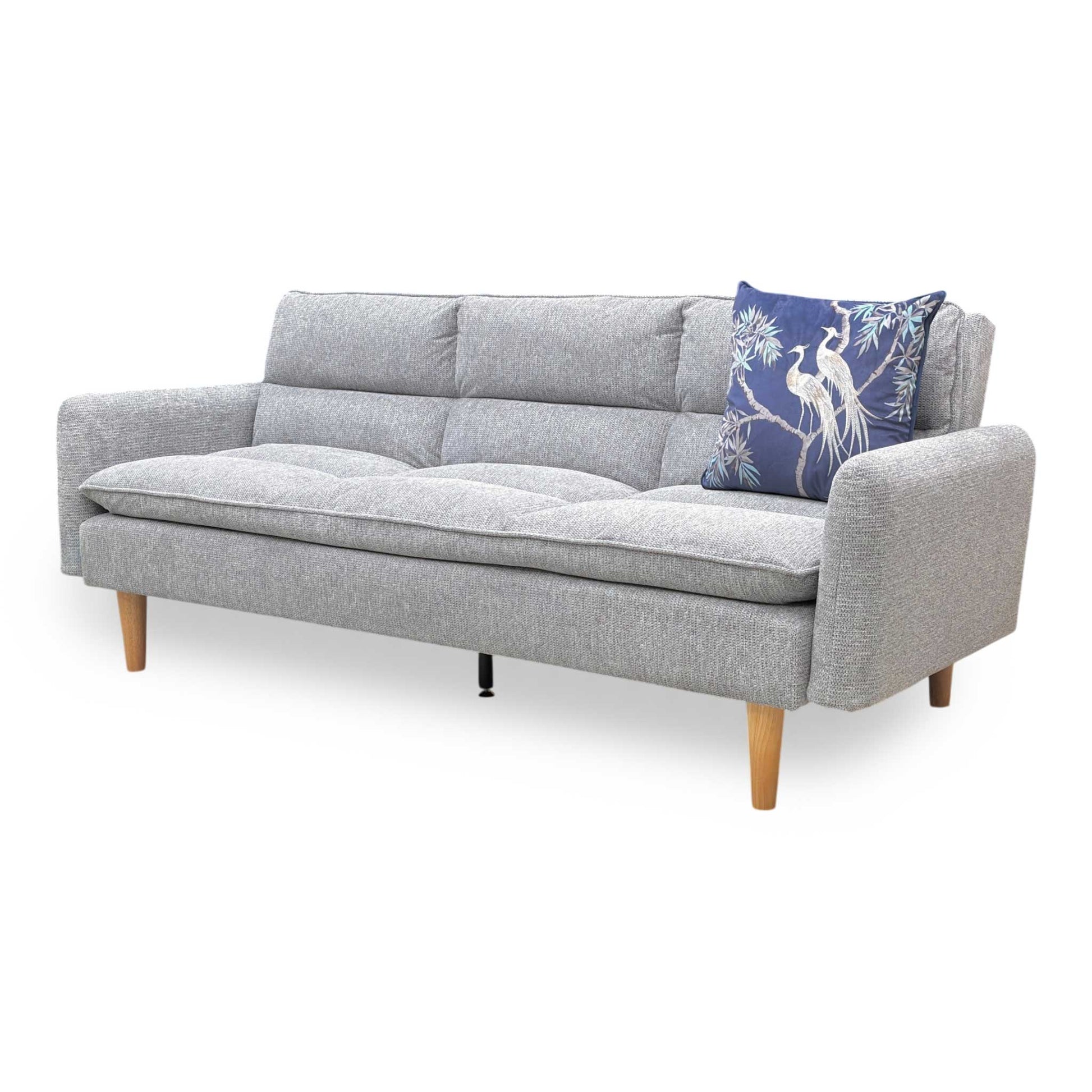 'Cosy' Rest Chenille Effect Light Grey Sofa Bed Direct From Manufacturer