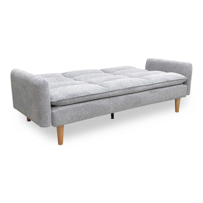 'Cosy' Rest Chenille Effect Light Grey Sofa Bed Direct From Manufacturer