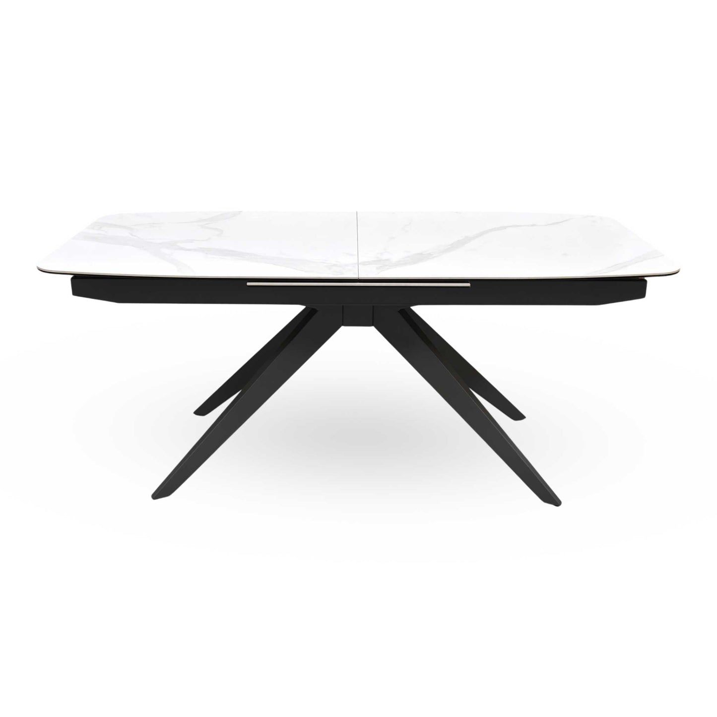 'Carrera' 180cm Pop Up Extending White Ceramic Dining Table Furniture Village