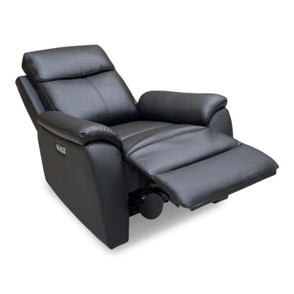 'Kingsmere' Black Leather Power Recliner Chair Very.com