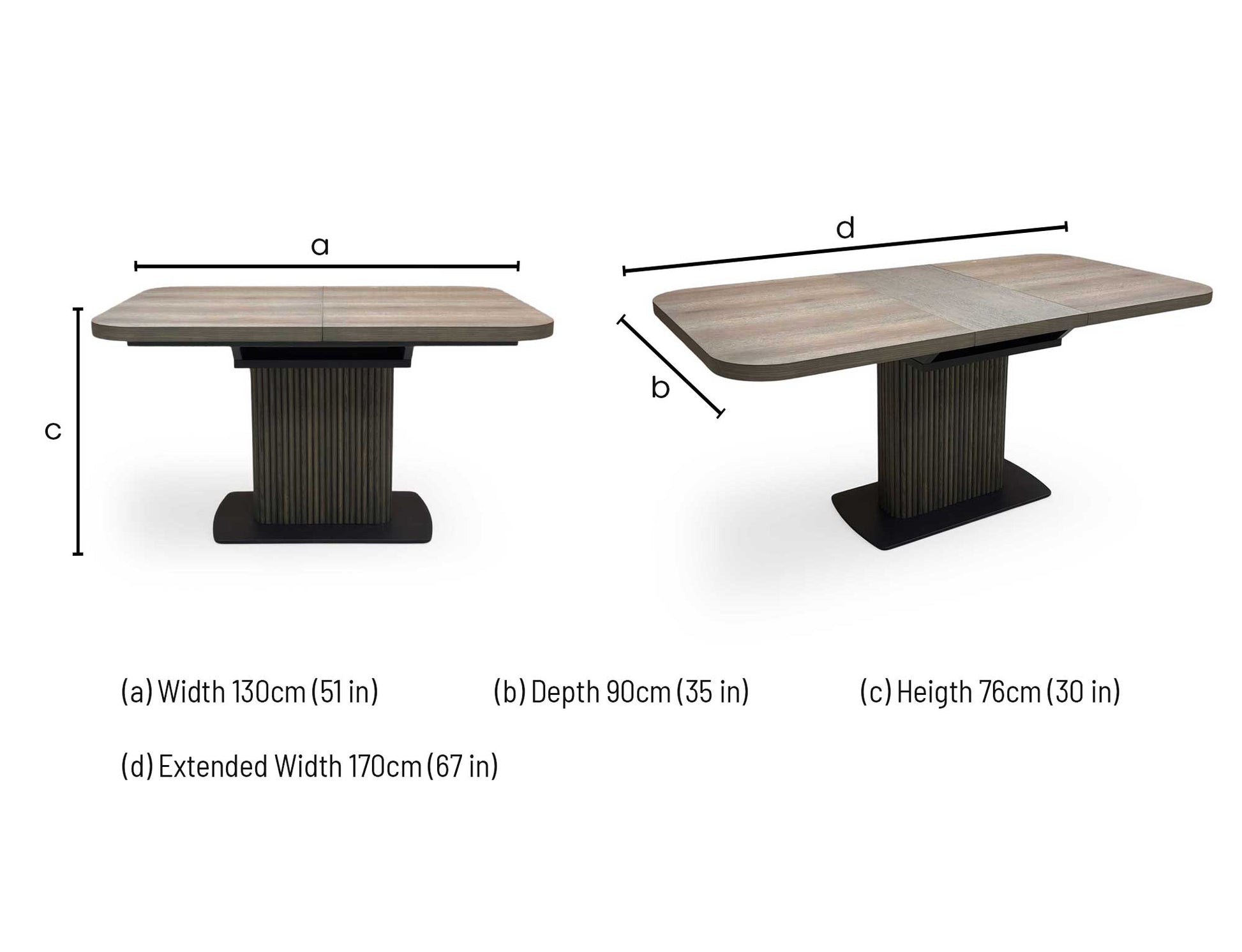 'Jai' Dark Oak Small Extending Dining Table Furniture Village