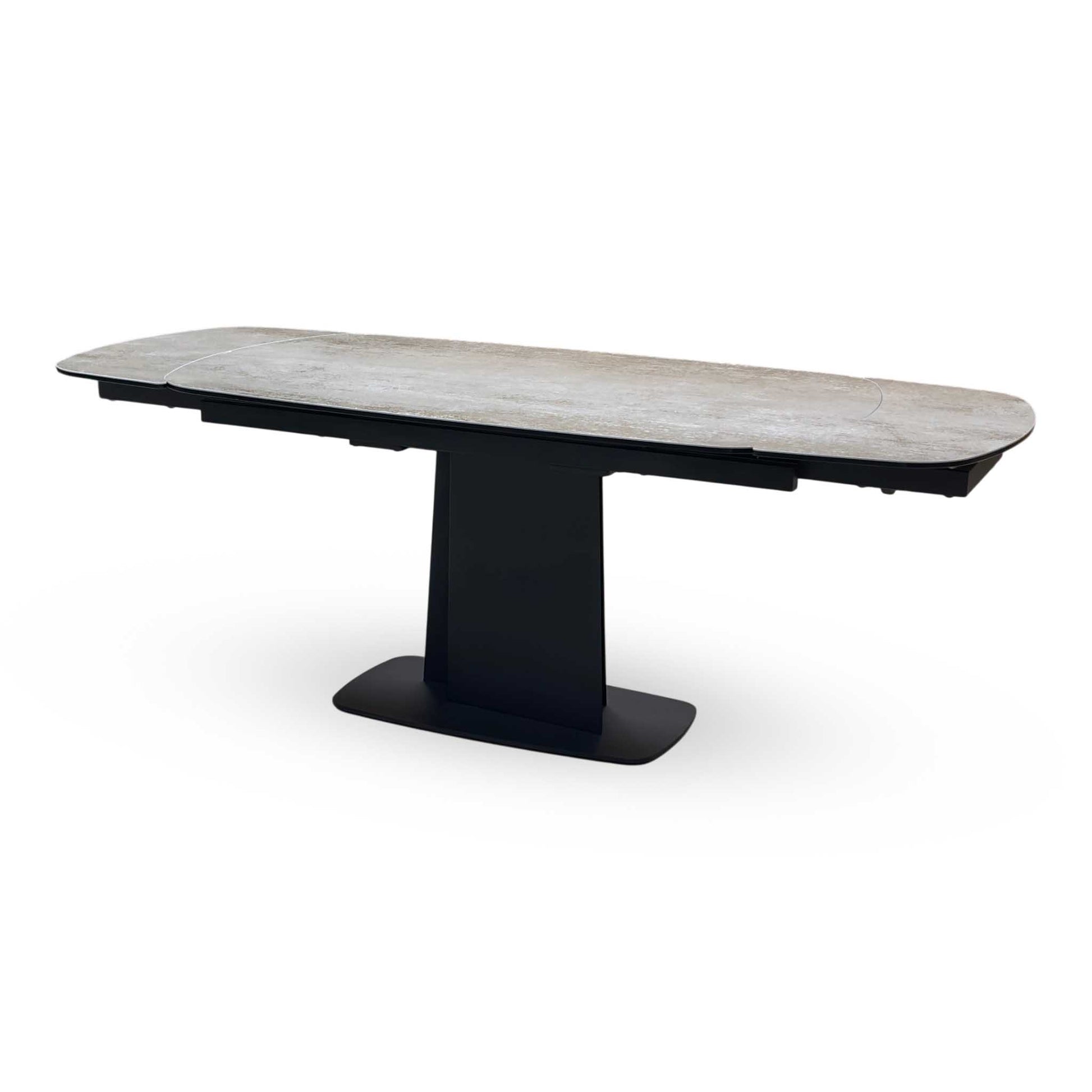 ‘Catalina’ Grey Ceramic Top Small Extending Dining Table – view 3