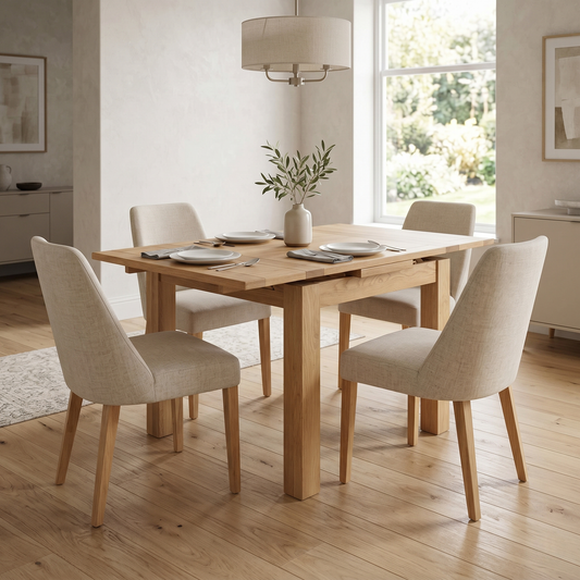 Furnitureland 'Augusta' Draw Leaf Extending Dining Table 90cm-150cm