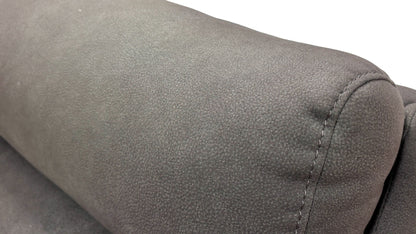 ‘Cinemax' Nappa Grey Media Fabric Power Recliner Chair with Power Headrest