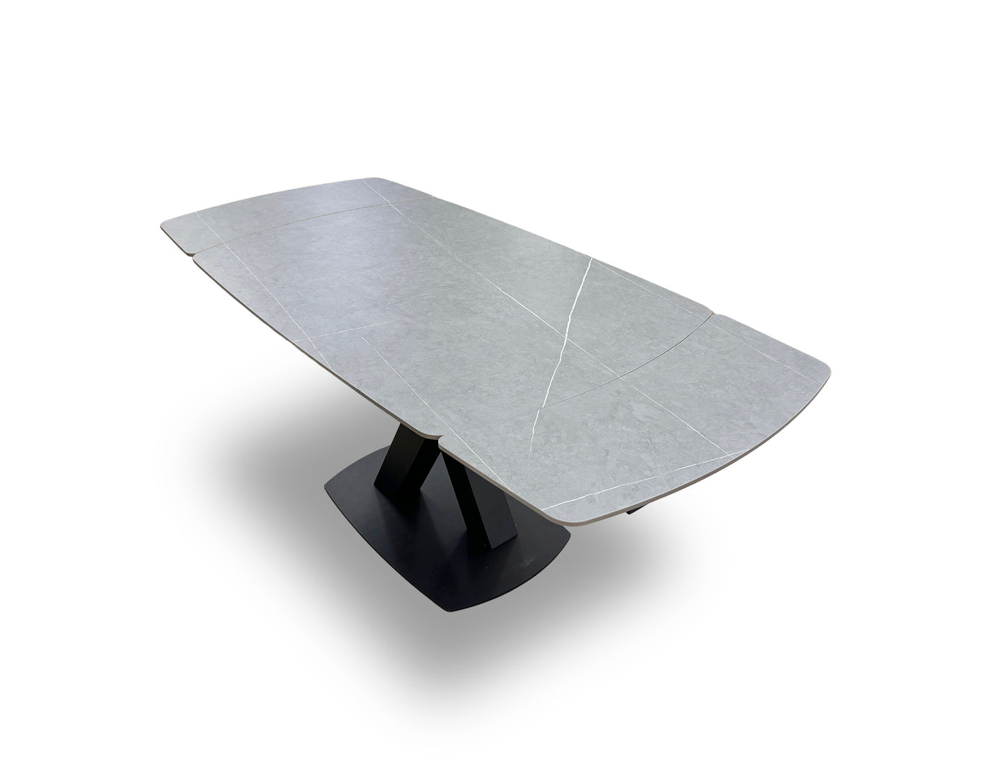 'Murcia' Grey Ceramic Top 120cm Extending Dining Table