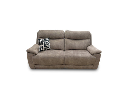 'Sloane' Charcoal Grey Velvet 3 Seater Fabric Power Recliner Sofa