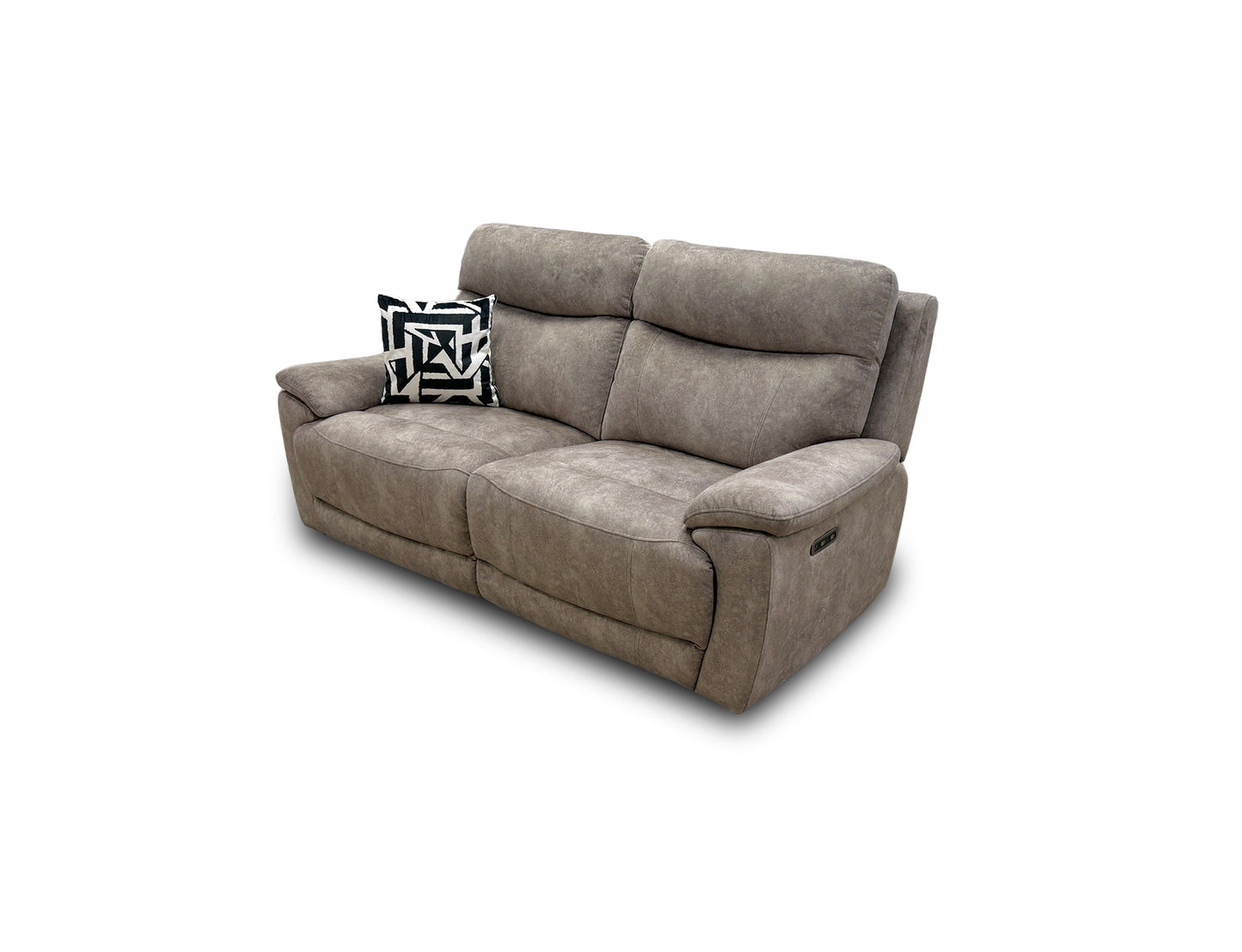 'Sloane' Charcoal Grey Velvet 3 Seater Fabric Power Recliner Sofa