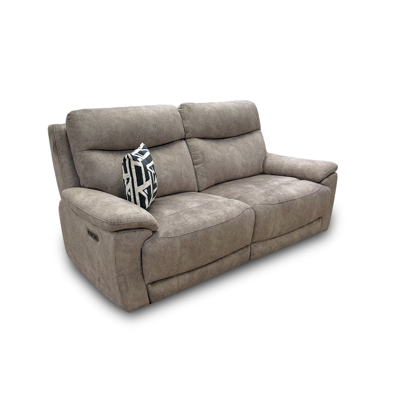'Sloane' Charcoal Grey Velvet 3 Seater Fabric Power Recliner Sofa