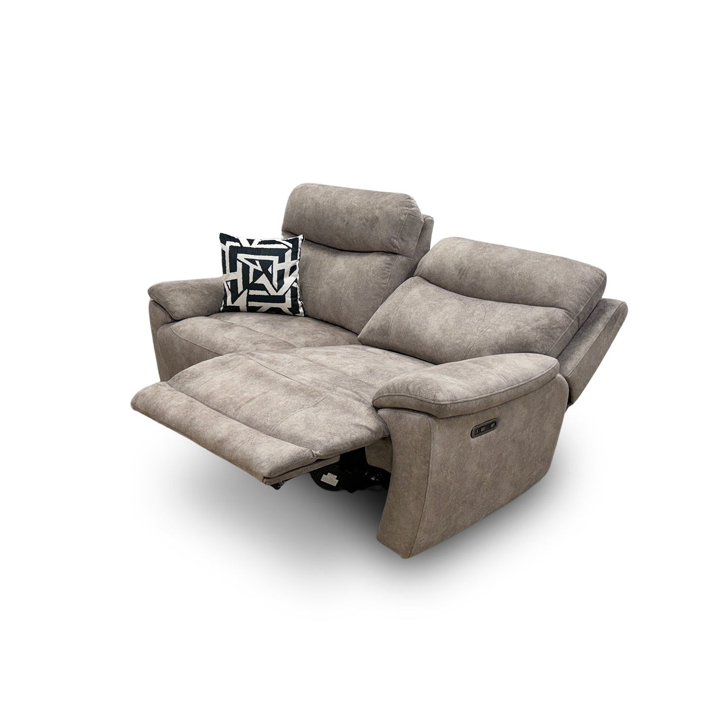 'Sloane' Charcoal Grey Velvet 3 Seater Fabric Power Recliner Sofa