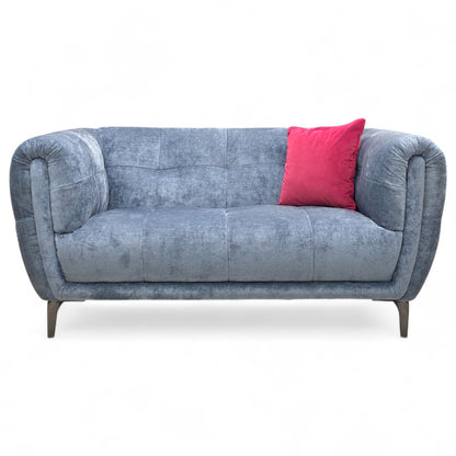 'Sienna' Hudson Ocean Blue Fabric 2 Seater Sofa