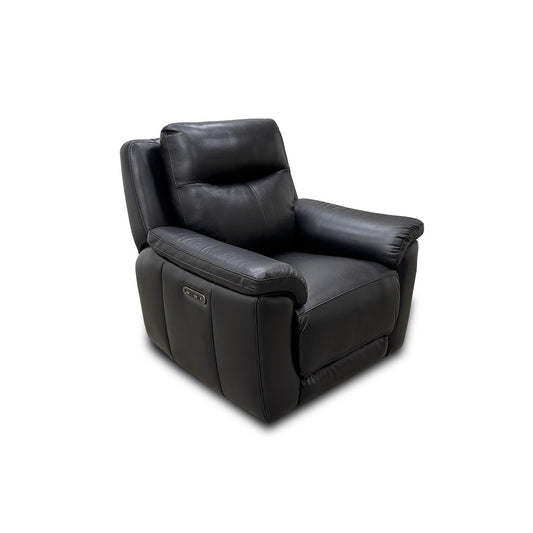 'Bobby' Leather Cat-35/02 Black Power Recliner Chair