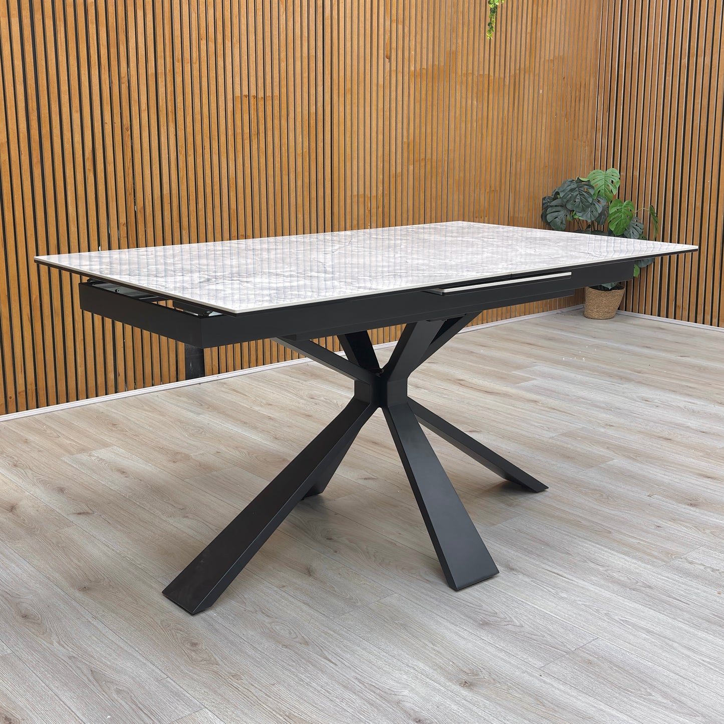 'Crete' Ceramic Top Small Extending Dining Table