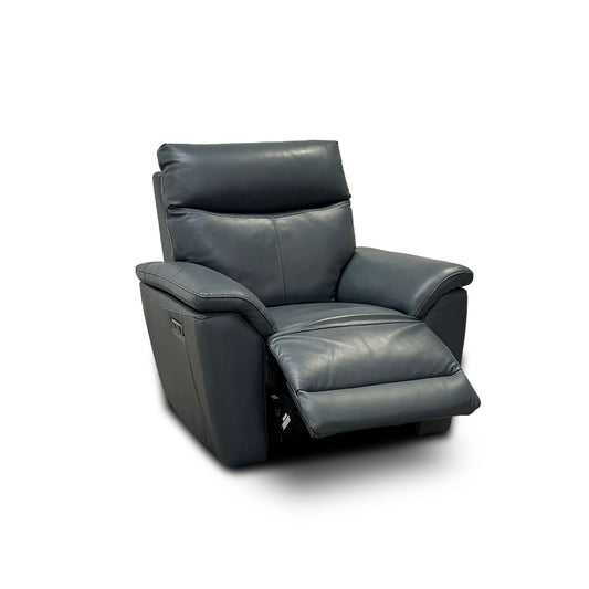 'Micah' Oslo Peacock Power Recliner Chair with Power Headrest