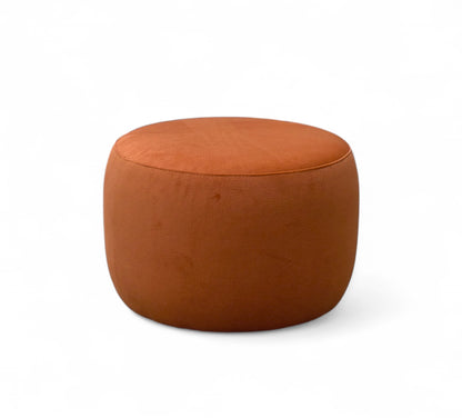'Ezra' Rust Orange Round Footstool