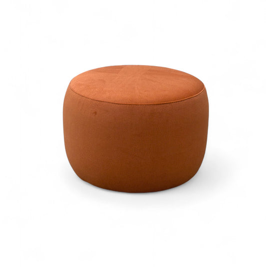 'Ezra' Rust Orange Round Footstool
