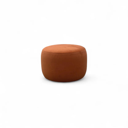 'Ezra' Rust Orange Round Footstool