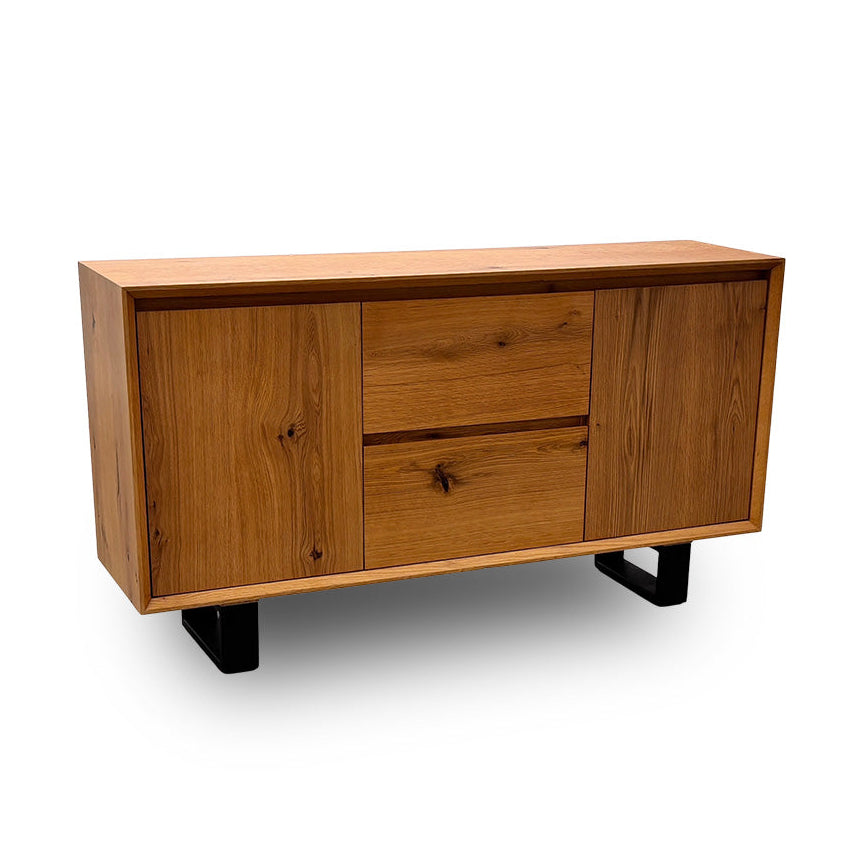 'Aydin' Oak Veneer 2 Door 2 Drawer Side