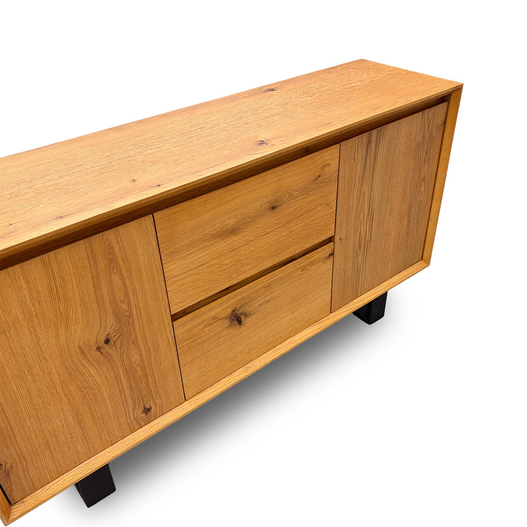 'Aydin' Oak Veneer 2 Door 2 Drawer Side